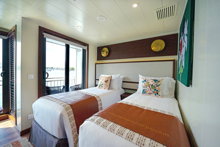 Cabine du navire AmaMagdalena lors d’une croisière sur le fleuve Magdalena en Colombie