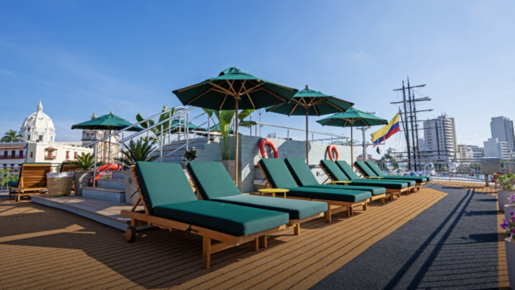 Pont du navire AmaMagdalena lors d’une croisière sur le fleuve Magdalena en Colombie